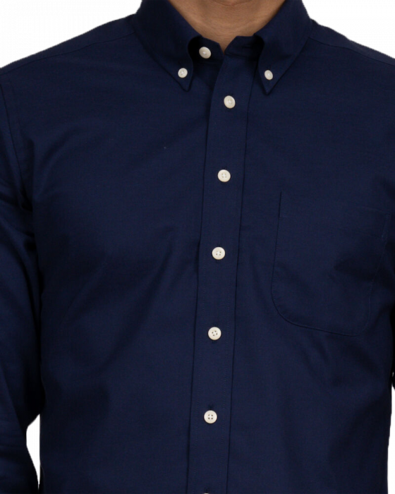 Harvest and Frost - Oxford Skjorte Slim Fit - Navy
