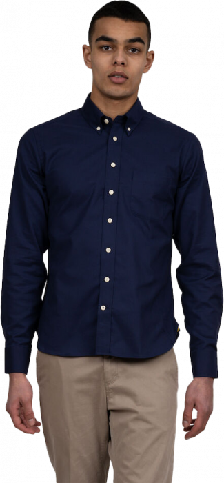 Harvest and Frost - Oxford Skjorte Slim Fit - Navy