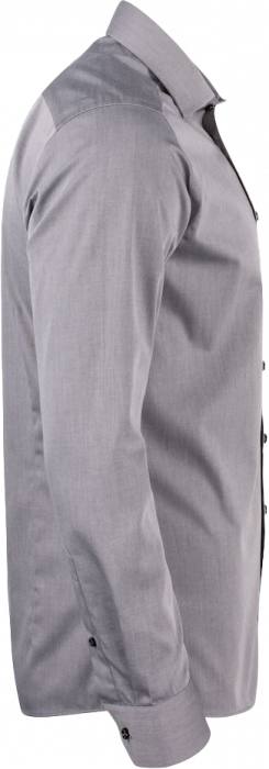 Harvest and Frost - Klassisk Twill Skjorte Regul&aelig;r Fit - Gr&aring;