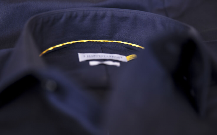 Harvest and Frost - Klassisk Twill Skjorte Regul&aelig;r Fit - Navy