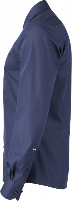 Harvest and Frost - Klassisk Twill Skjorte Regul&aelig;r Fit - Navy