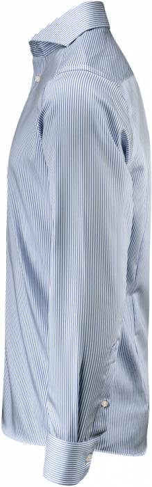 Harvest and Frost - Klassisk Twill Skjorte Slim Fit - Navy & hvid