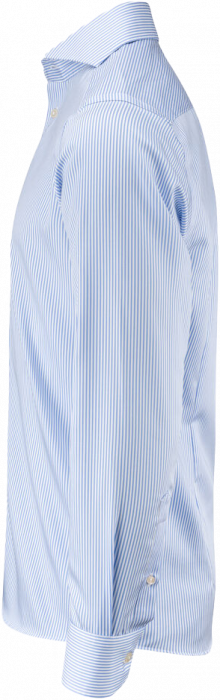 Harvest and Frost - Klassisk Twill Skjorte Slim Fit - Sky Blue & hvid