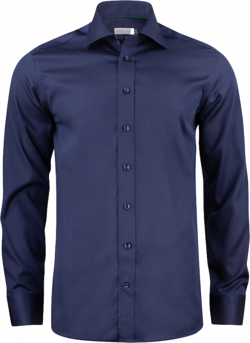 Harvest and Frost - Green Bow Business Skjorte Slim Fit - Navy