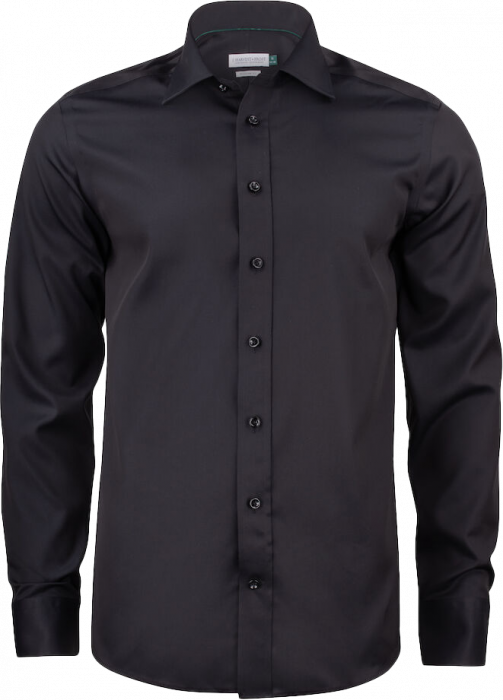 Harvest and Frost - Green Bow Business Skjorte Slim Fit - Sort