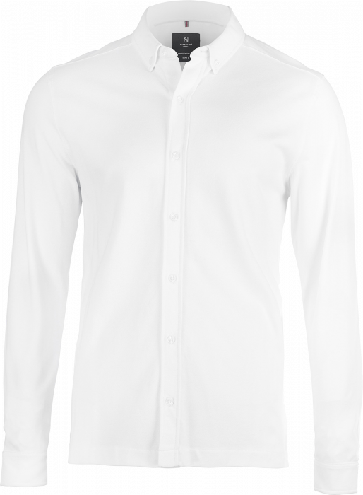 Nimbus CPH - Kingston Pique Skjorte Med Stretch - White