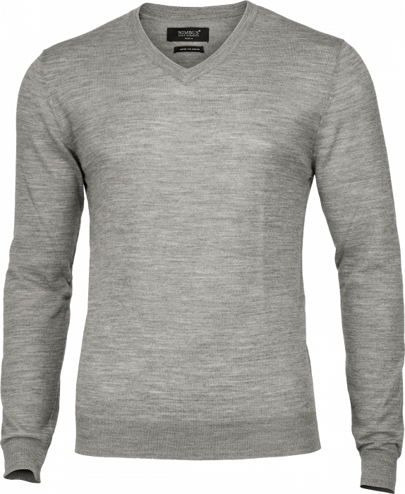 Nimbus CPH - V-Neck Pullover Trøje - Grey Melange