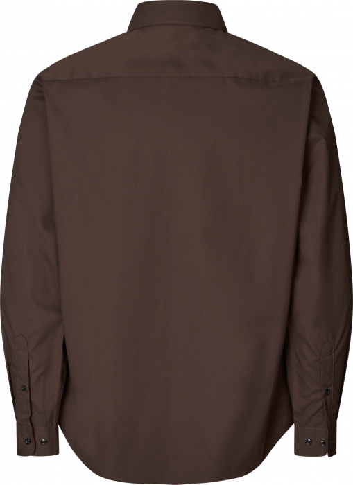 Seven Seas - Poplin Stretch Skjorte - Mocca - Mocca