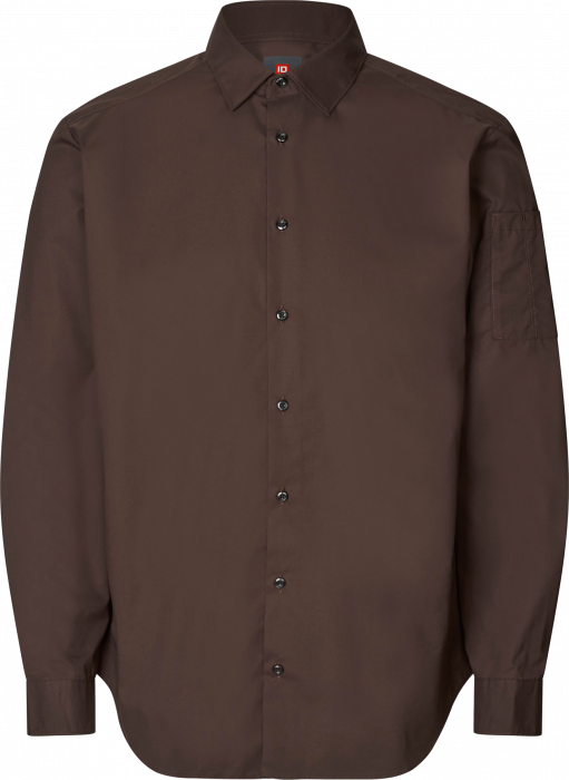 Seven Seas - Poplin Stretch Skjorte - Mocca - Mocca