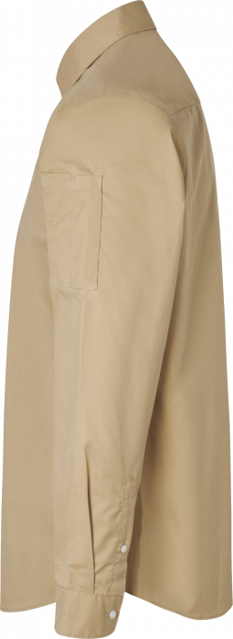 Seven Seas - Poplin Stretch Skjorte - Sand - Sand