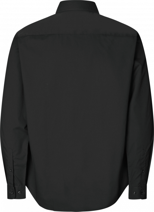 Seven Seas - Poplin Stretch Skjorte - Sort - Sort
