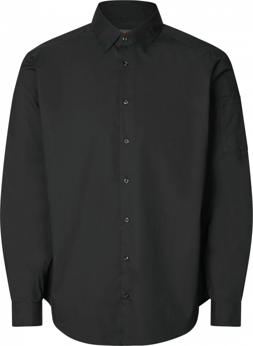 Seven Seas - Poplin Stretch Skjorte - Sort - Sort