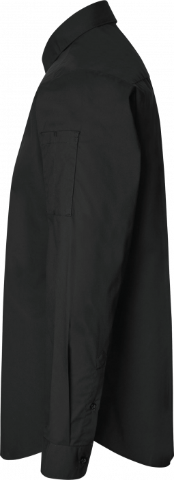 Seven Seas - Poplin Stretch Skjorte - Sort - Sort
