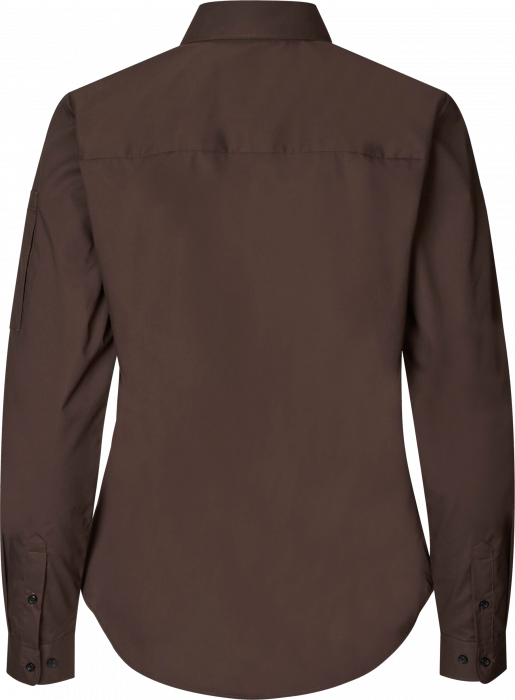 Seven Seas - Poplin Stretch Skjorte Dame - Mocca - Mocca