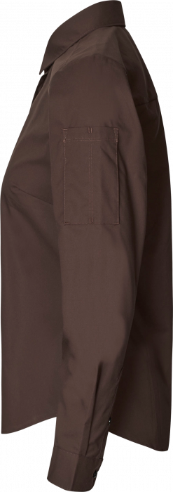Seven Seas - Poplin Stretch Skjorte Dame - Mocca - Mocca
