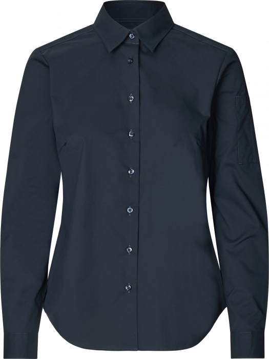 Seven Seas - Poplin Stretch Skjorte Dame - Navy - Navy