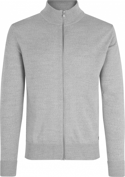 Seven Seas - Cardigan Med Lynlås - Light Grey Melange