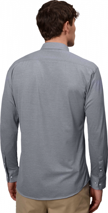 Seven Seas - The Jersey Stretch Skjorte Slim Fit - Gr&aring;