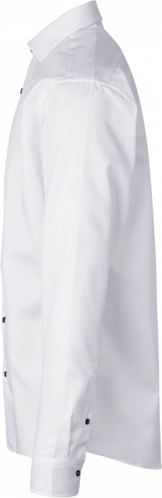 Seven Seas - Fine Twill Kontrast Skjorte Modern Fit - White