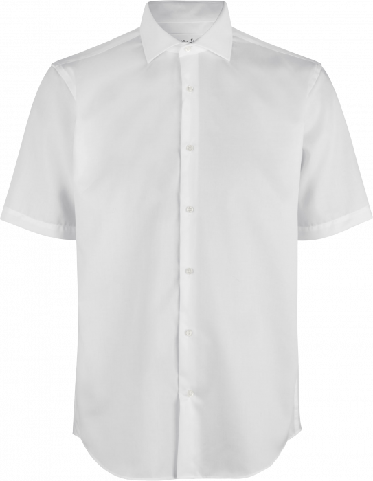 Seven Seas - Fine Twill Kortærmet Skjorte Slim Fit - White
