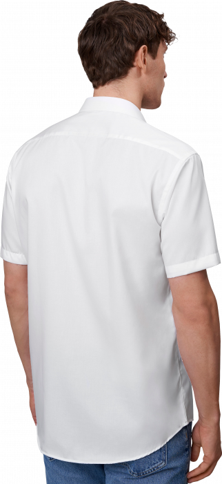 Seven Seas - Fine Twill Kort&aelig;rmet Skjorte Slim Fit - White