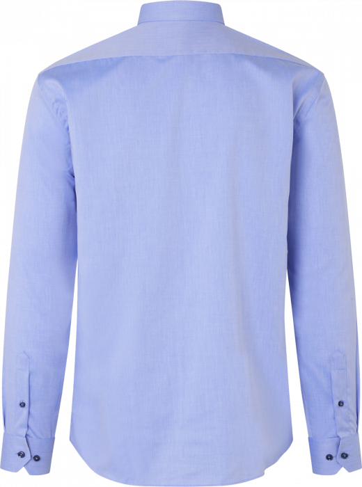 Seven Seas - Fine Twill Kontrast Skjorte Modern Fit - Light BLue