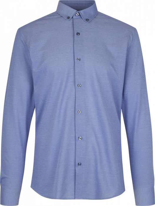 Seven Seas - The Jersey Stretch Skjorte Modern Fit - Light BLue