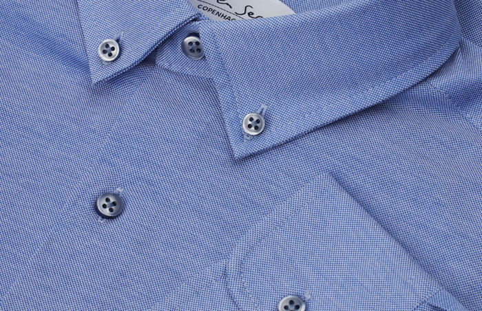 Seven Seas - The Jersey Stretch Skjorte Modern Fit - Light BLue