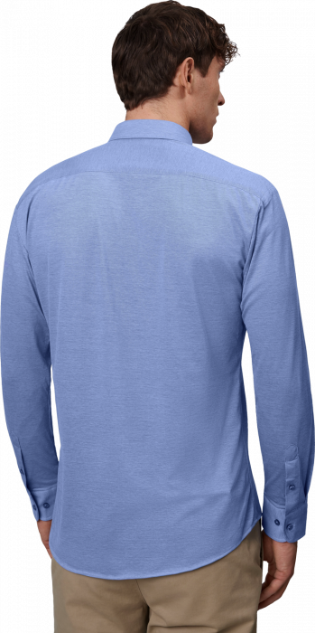 Seven Seas - The Jersey Stretch Skjorte Modern Fit - Light BLue