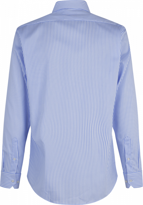 Seven Seas - Fine Twill Kadet Stribet Business Skjorte Slim Fit - Light BLue