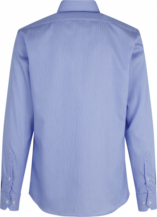 Seven Seas - Fine Twill California Stribet Skjorte Slim - Light BLue