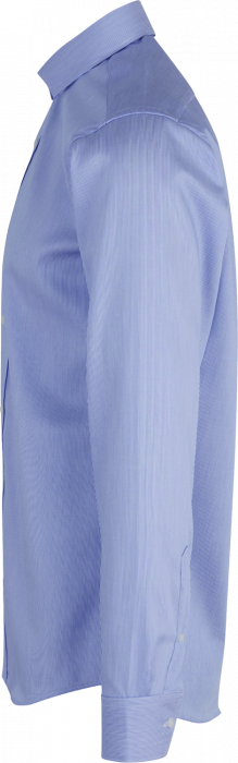 Seven Seas - Fine Twill California Stribet Skjorte Slim - Light BLue
