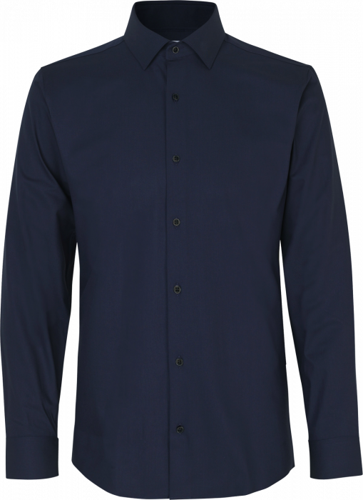 Seven Seas - Hybrid Skjorte Slim Fit - Navy