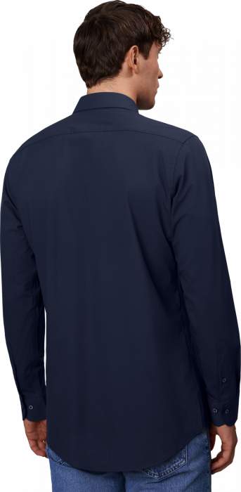 Seven Seas - Hybrid Skjorte Slim Fit - Navy