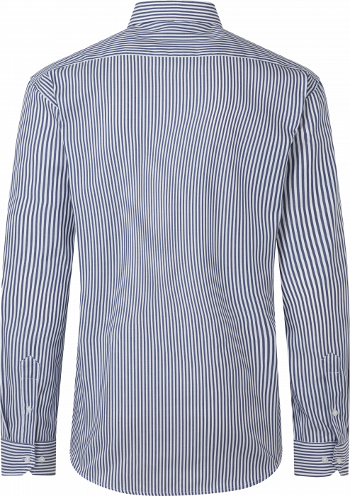 Seven Seas - Fine Twill Kadet Stribet Business Skjorte  Modern - Navy