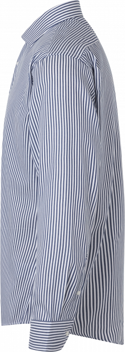 Seven Seas - Fine Twill Kadet Stribet Business Skjorte  Modern - Navy