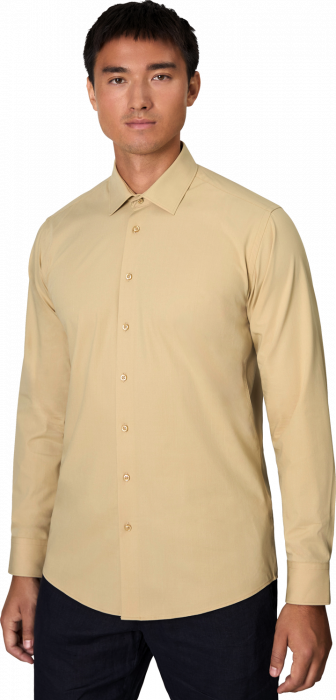 Seven Seas - Hybrid Skjorte Modern Fit - Sand