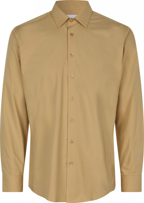 Seven Seas - Hybrid Skjorte Slim Fit - Sand