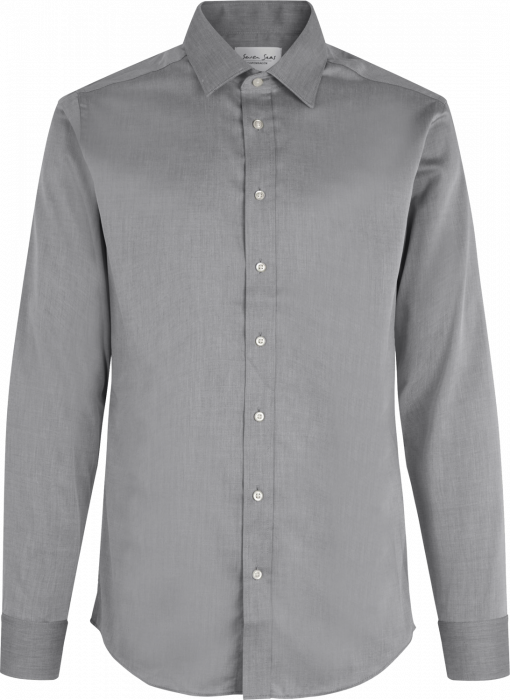 Seven Seas - Fine Twill Business Skjorte Slim - Silver Grey
