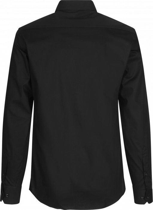 Seven Seas - Poplin Skjorte Slim Fit - Sort