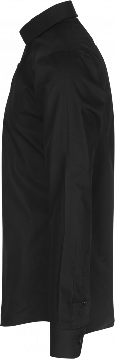 Seven Seas - Poplin Skjorte Slim Fit - Sort