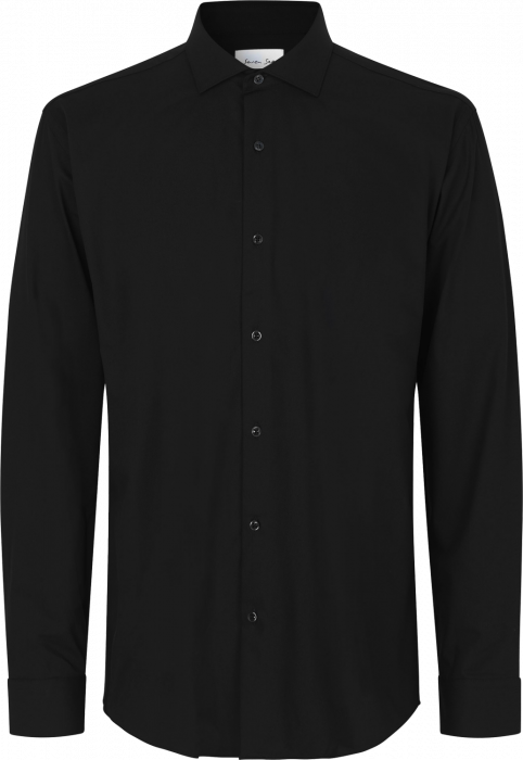 Seven Seas - Hybrid Skjorte Modern Fit - Sort