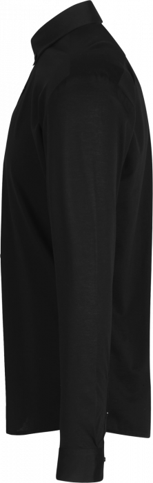 Seven Seas - The Jersey Stretch Skjorte Modern Fit - Sort