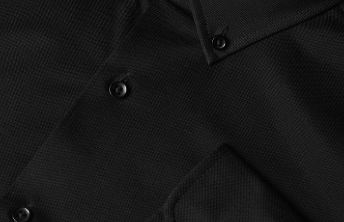 Seven Seas - The Jersey Stretch Skjorte Modern Fit - Sort