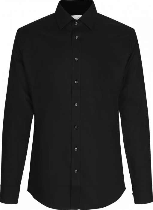 Seven Seas - Fine Twill Business Skjorte Slim - Sort