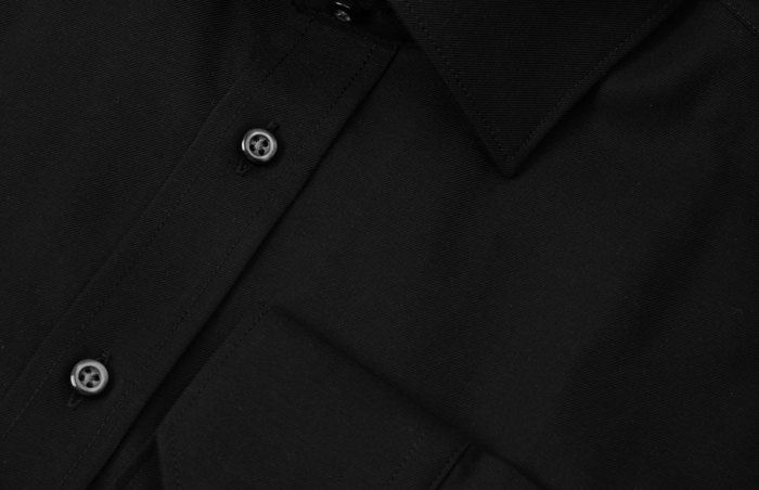 Seven Seas - Fine Twill Business Skjorte Slim - Sort