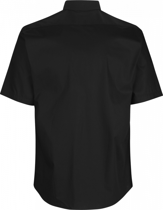 Seven Seas - Poplin Kort&aelig;rmet Skjorte Modern Fit - Sort