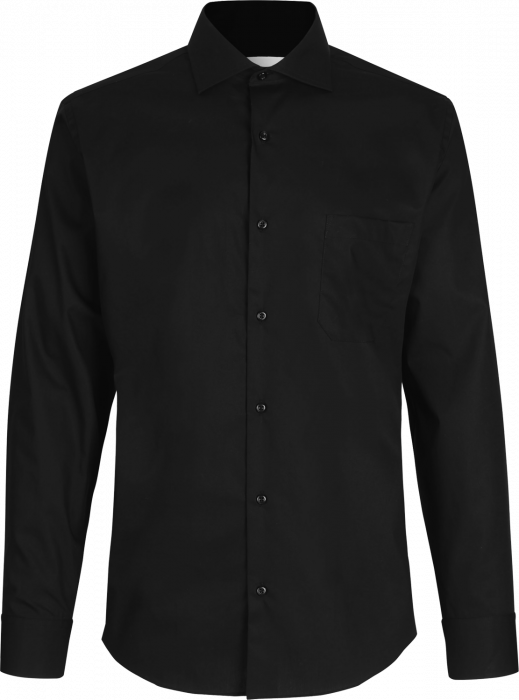 Seven Seas - Poplin Skjorte Modern Fit - Sort
