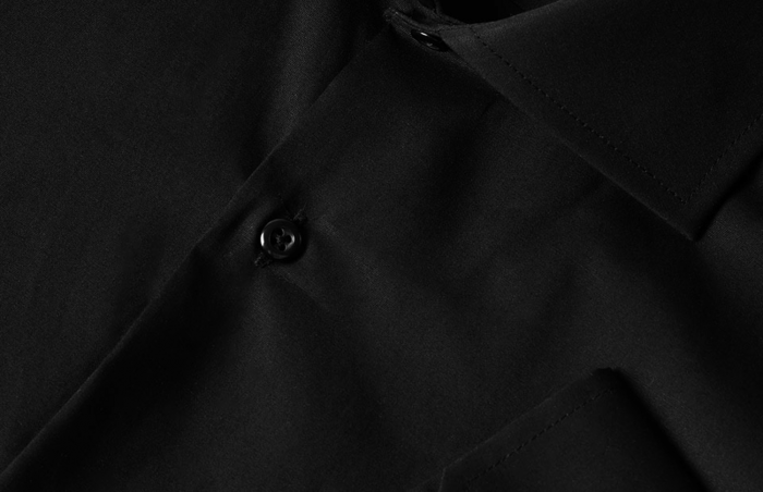 Seven Seas - Poplin Skjorte Modern Fit - Sort