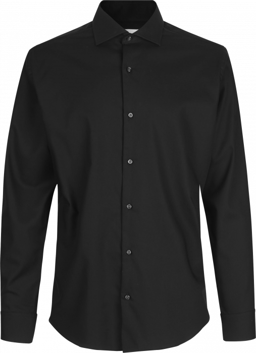 Seven Seas - Fine Twill Business Skjorte Modern - Sort